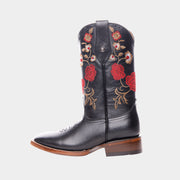 D1004 - Bota bulldog de cuero atanado negro